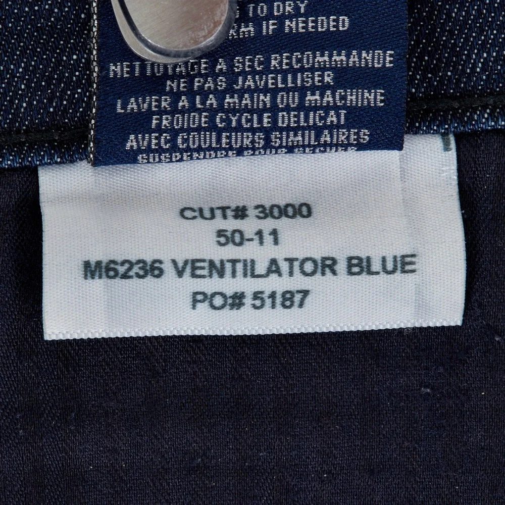 Fidelity Denim 50-11 Jeans Mens 38 Ventilator Blue Straight Leg Cott‎ Fits 38x30